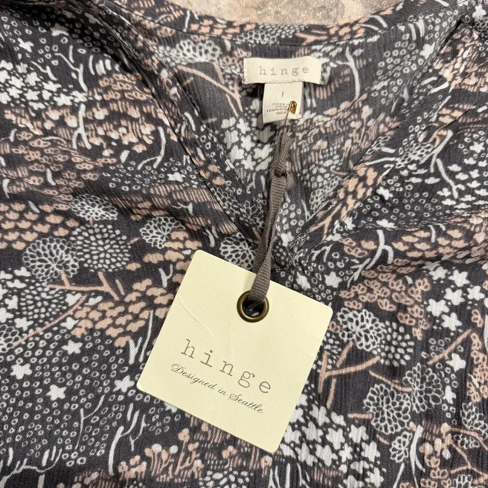 Nordstrom Hinge Crinkle Boho Fairy Drop Waist Pullover Dress NWT Size L Casual - Picture 2 of 3